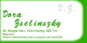 dora zselinszky business card